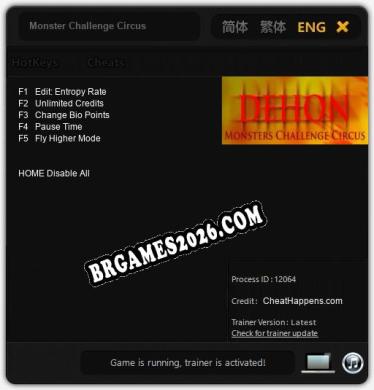 Cheats Monster Challenge Circus - Trainer v3.9 por CheatHappens.com