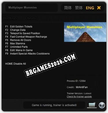 Multiplayer Mummies: Trainer Completo (v3.0.7)