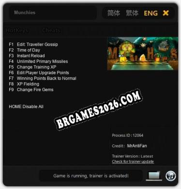 Munchies Trainer - 9 funções [Download Gratuito]