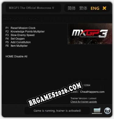 Trainer para MXGP3 The Official Motocross Videogame [v1.0.8]