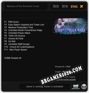 Mystery of the Ancients Curse of the Black Water Collectors Edition: TRAINER E CHEATS (V1.0.77)