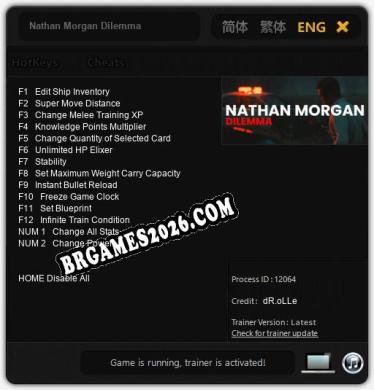 Cheats e trainer Nathan Morgan Dilemma +14 [Verificado funcionando]