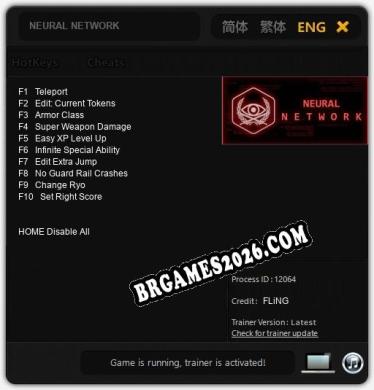 Cheats NEURAL NETWORK - Trainer v3.8 por FLiNG