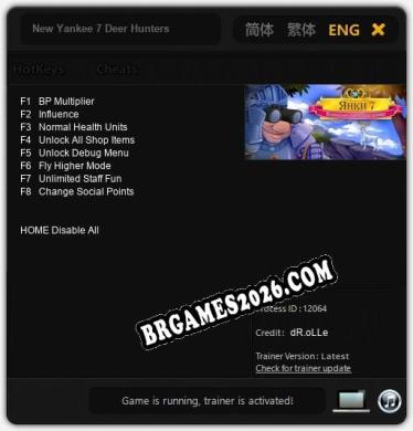 New Yankee 7 Deer Hunters: Trainer +8 [v1.8]