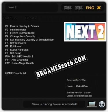 Next 2 - Trainer Funcional +12 funções
