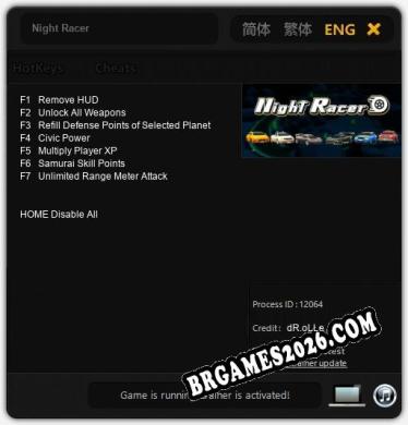 Night Racer Trainer +7 by dR.oLLe [Última versão]