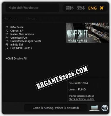 Night shift Warehouse - Cheat Trainer +7 [Edição FLiNG]
