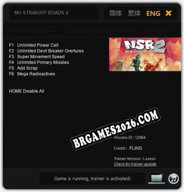 NO STRAIGHT ROADS 2 Trainer +6 by FLiNG [Última versão]