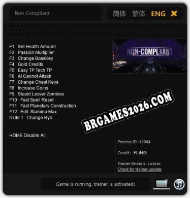 Non Compliant: Cheats, Trainer +13 [FLiNG]