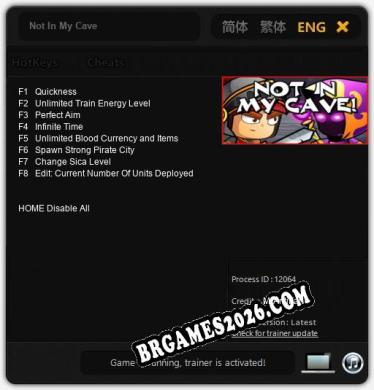 Not In My Cave: TRAINER E CHEATS (V1.0.24)