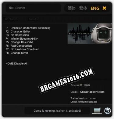 Cheats Null District - Trainer v5.6 por CheatHappens.com