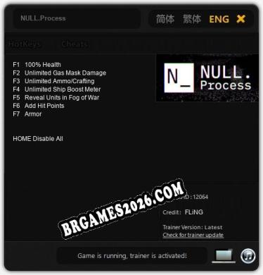 NULL.Process: Trainer Completo (v1.0.48)