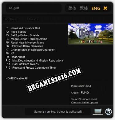 OGgolf: Trainer Completo (v2.0.45)