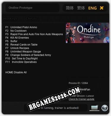 Ondine Prototype Trainer +11 by MrAntiFan [Última versão]