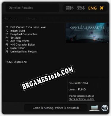 Ophelias Paradise Trainer +8 by FLiNG [Última versão]