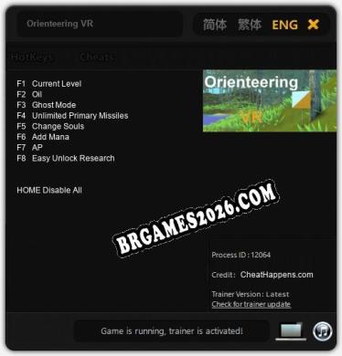 Orienteering VR: Trainer Completo (v2.0.90)