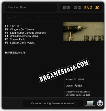 Our Last Dayz Trainer +6 by FLiNG [Última versão]
