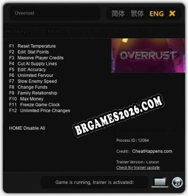 Overrust: Trainer Atualizado v1.1 (todos os cheats)