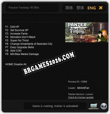 Panzer Fantasy 16 Bits: Trainer +9 [v1.5]