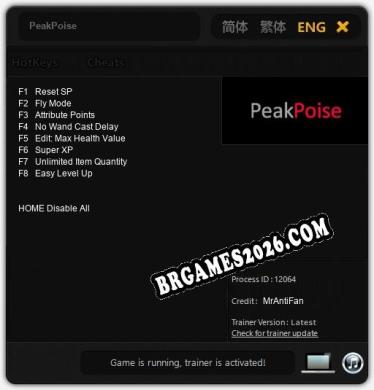 Trainer para PeakPoise [v1.0.1]