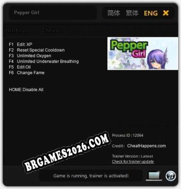 Pepper Girl: Trainer Atualizado v1.4 (todos os cheats)