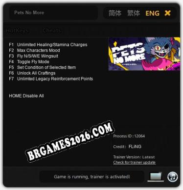 Trainer e cheats para Pets No More - 7 opções