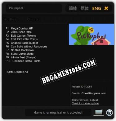 Trainer para Pickupbal [v1.0.9]