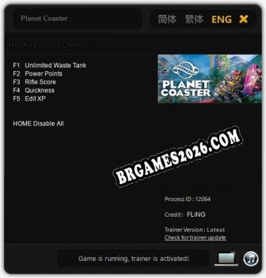 Planet Coaster - Trainer Funcional +5 funções
