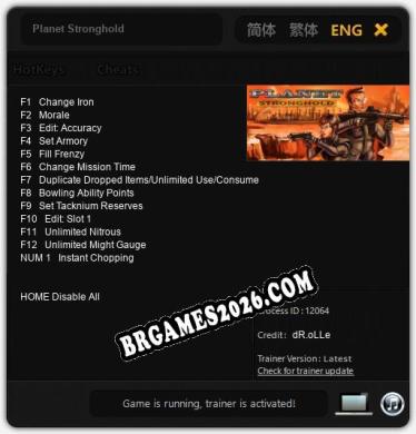 Planet Stronghold: Trainer Completo (v1.0.13)