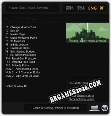 Please, Don’t Touch Anything: Trainer Atualizado v1.7 (todos os cheats)