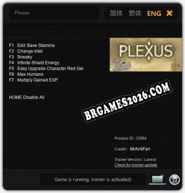 Cheats Plexus - Trainer v1.1 por MrAntiFan
