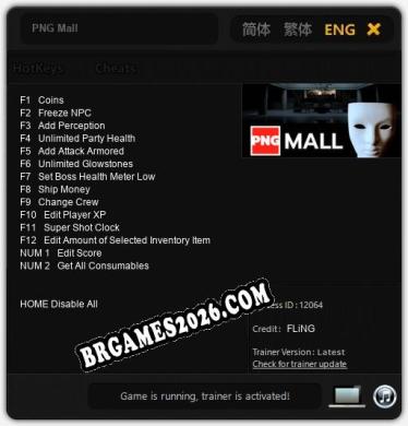 PNG Mall - Trainer Funcional +14 funções