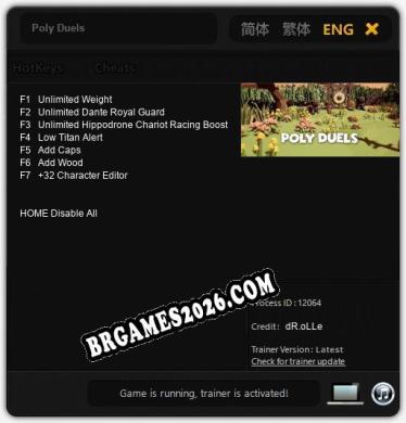 Trainer para Poly Duels [v1.0.4]
