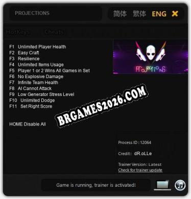 PROJECTIONS Trainer +11 by dR.oLLe [Última versão]