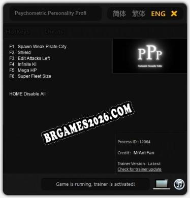 Psychometric Personality Profiler: TRAINER E CHEATS (V1.0.31)