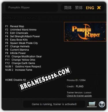 Pumpkin Ripper - Trainer Funcional +14 funções
