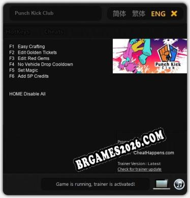 Punch Kick Club: Trainer Atualizado v1.8 (todos os cheats)