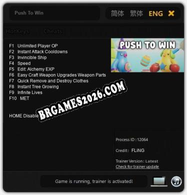 Push To Win Trainer +10 by FLiNG [Última versão]