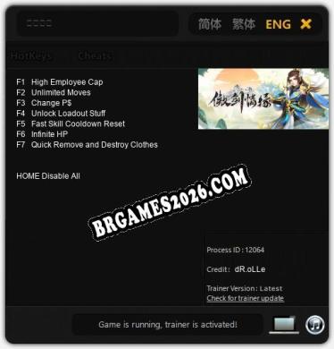 Trainer para 傲剑情缘 [v1.0.9]