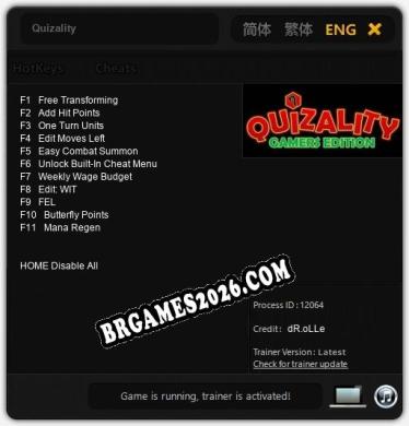 Quizality - Trainer Funcional +11 funções