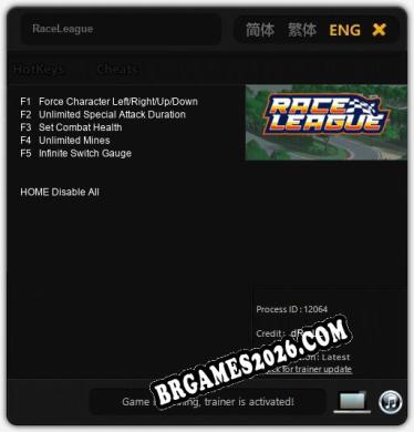 RaceLeague: TRAINER E CHEATS (V1.0.84)