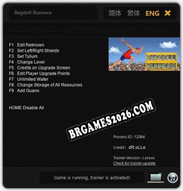 Cheats e trainer Ragdoll Runners +9 [Verificado funcionando]
