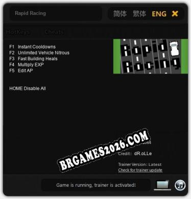 Rapid Racing: Trainer Gratuito (+5 cheats)