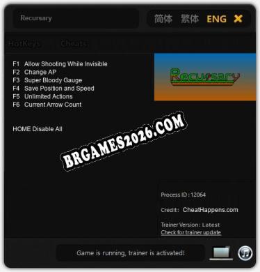 Recursary Trainer - 6 funções [Download Gratuito]