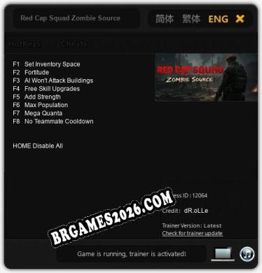 Red Cap Squad Zombie Source: TRAINER E CHEATS (V1.0.4)