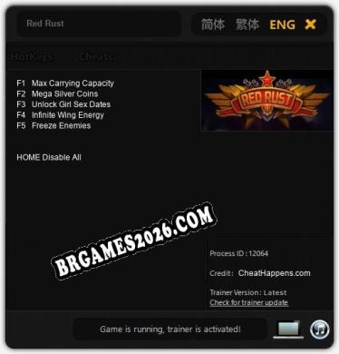 Red Rust: Trainer Gratuito (+5 cheats)