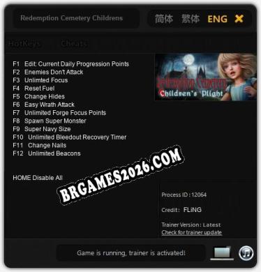 Redemption Cemetery Childrens Plight Collectors Edition: Trainer Completo (v1.0.96)