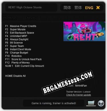 REKT High Octane Stunts - Cheat Trainer +13 [Edição MrAntiFan]