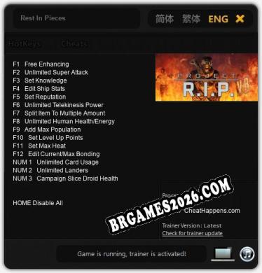 Rest In Pieces - Cheat Trainer +15 [Edição CheatHappens.com]