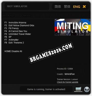 RIOT SIMULATOR Trainer - 8 funções [Download Gratuito]